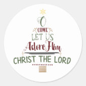 Sticker Rond Typographie de Carol Rustique Christian Christmas (Devant)
