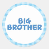 Sticker Rond Typographie de frère Blue Big Brother (Devant)