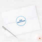 Sticker Rond Typographie de frère Blue Big Brother (Enveloppe)