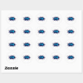 Sticker Rond Typographie de Graffiti sur Glace Design d'Art de (Feuille)