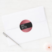 Sticker Rond Typographie de luxe moderne simple noir (Enveloppe)