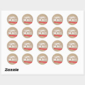 Sticker Rond TYPOGRAPHIE DE VACANCES BOLD tendance confetti kra (Feuille)