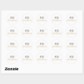 Sticker Rond Typographie dorée Joyeux Noël (Feuille)