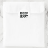 Sticker Rond Typographie Gras de Beef Jerky (Sac)
