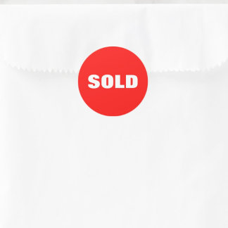 Sticker Rond Typographie Gras Moderne Rouge Clair Personnalisé 