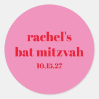 Typographie Gras Personnalisée Rose Rouge Bat mitz