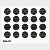 Sticker Rond Typographie Halloween boo (Feuille)