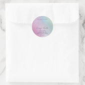 Sticker Rond Typographie holographique de luxe moderne simple (Sac)