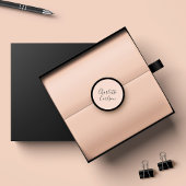 Sticker Rond Typographie moderne de luxe de script rose