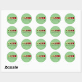 Sticker Rond Typographie moderne Fancy Script Joyeux Anniversai (Feuille)