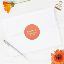 Typographie moderne Gras Mariage Apricot Orange