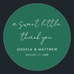 Sticker Rond Typographie moderne Mariage Merci<br><div class="desc">Partagez votre gratitude avec un cadeau qu'ils aimeront. Nos autocollants de remerciement personnalisés pour les mariages sont la façon parfaite de commémorer votre journée spéciale tout en remerciant vos invités d'en faire partie. Donnez à vos invités un beau rappel pratique de l'amour et de la joie que vous avez partagé,...</div>