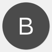 Sticker Rond Typographie moderne Phoques d'enveloppe de monogra (Devant)