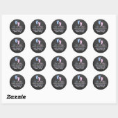 Sticker Rond Typographie moderne Sexe Revevela Party! Baby show (Feuille)