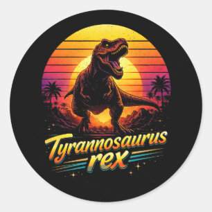 Sticker Rond Tyrannosaurus Rex
