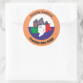 Sticker Rond Tyrol du Sud - Alto Adige -Italie - Italia Autocol (Sac)