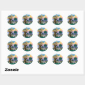 Sticker Rond Tzus (quatre) (Feuille)