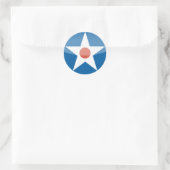 Sticker Rond U.S.A. Retro (Sac)