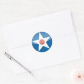 Sticker Rond U.S.A. Retro (Enveloppe)