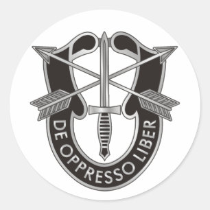 Sticker Rond U.S. Crête de forces spéciales