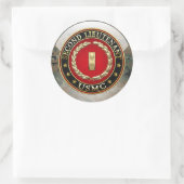 Sticker Rond U.S. Marines: second lieutenant (USMC 2ndLt) [3D] (Sac)