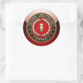 Sticker Rond U.S. Marines: second lieutenant (USMC 2ndLt) [3D] (Sac)