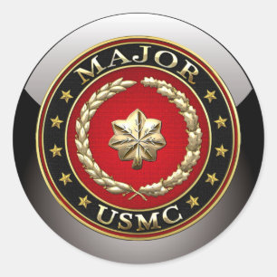 Sticker Rond U.S. Marines : Spécialisez-vous (commandant