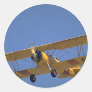 Sticker Rond U.S. Version de marine, Stearman N3N3