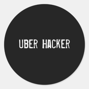 Sticker Rond Uber Hacker