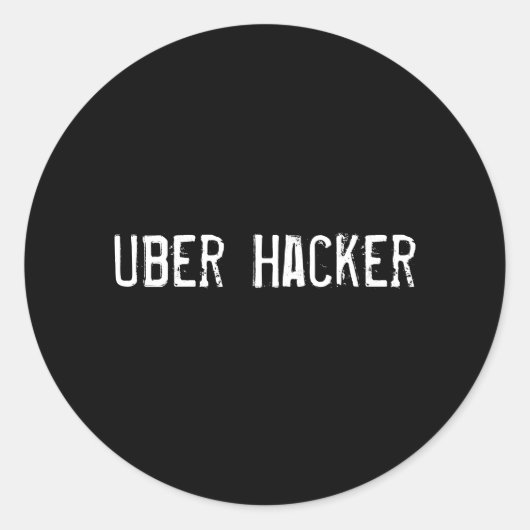 Sticker Rond Uber Hacker (Devant)