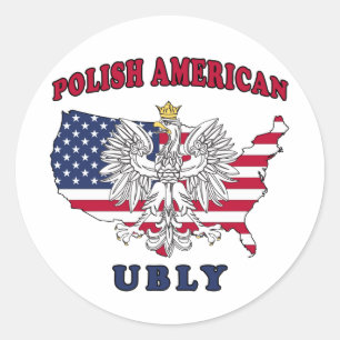 Sticker Rond Ubly Michigan polonais