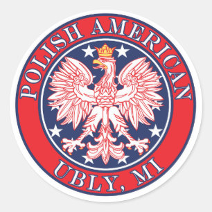 Sticker Rond Ubly Michigan polonais