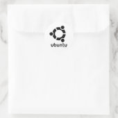 Sticker Rond Ubuntu Linux Open Source (Sac)