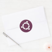 Sticker Rond Ubuntu Purple (Enveloppe)