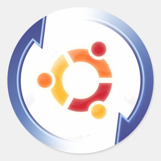 Sticker Rond ubuntu-update (Devant)