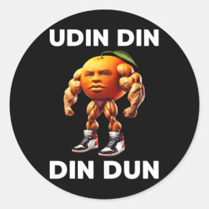 Sticker Rond Udin Din Din Dun Italien Brainrot Meme Udindind