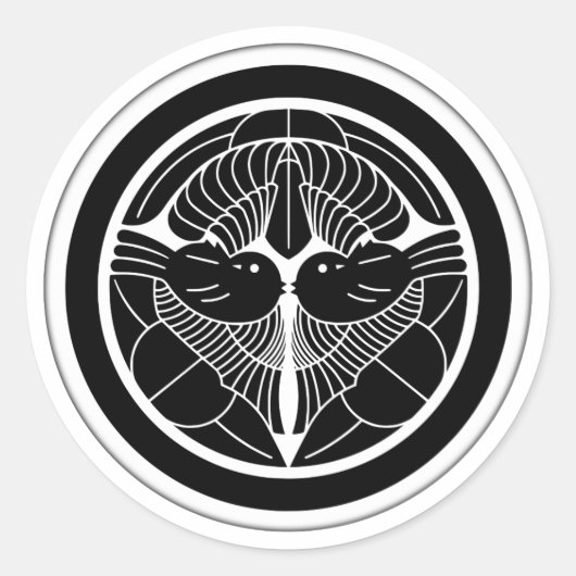 Sticker Rond Uesugi Clan Kamon (Devant)