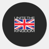 Sticker Rond Uk British Union Jack Flag Unite The Kingdom (Devant)