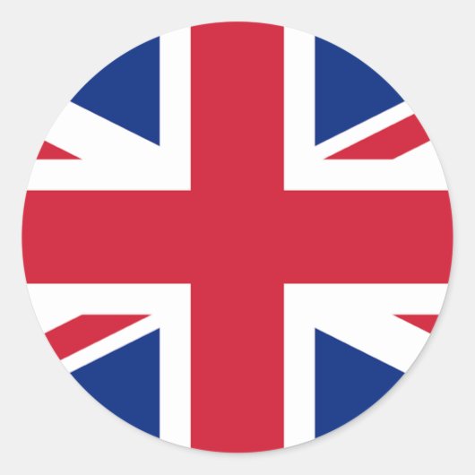 Sticker Rond UK United Kingdom Britain Royal Union Jack Flag (Devant)