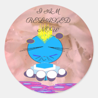 STICKER ROND UKAT JE SUIS DÉTENDU MAINTENANT