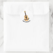 Sticker Rond Uke Peut Le Faire Drôle Ukelele Positif Pun (Sac)