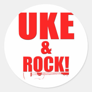 Sticker Rond Uke & Rock