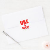 Sticker Rond Uke & Rock (Enveloppe)