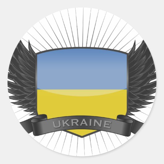 STICKER ROND UKRAINE (Devant)