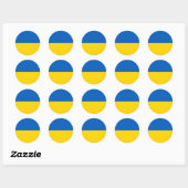 Sticker Rond Ukraine (Feuille)