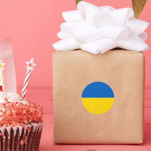 Sticker Rond Ukraine (Fête)