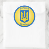 Sticker Rond Ukraine Armoiries en forme de cercle (Sac)