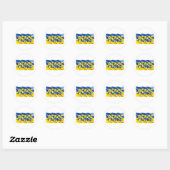 Sticker Rond Ukraine bleue et jaune Inspirations Paix pas de gu (Feuille)