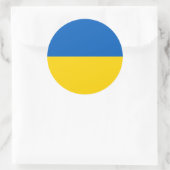 Sticker Rond Ukraine Drapeau bleu jaune Solidarité ukrainienne (Sac)