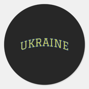 Sticker Rond Ukraine - Fierté Patriotique de Soutien